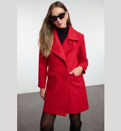 Снимка на Trendyol Red Button Closure Cashmere Coat