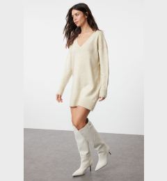 Снимка на Trendyol Stone Mini Knitwear Wide Pattern Soft Texture Dress