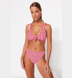 Снимка на Trendyol Striped Bralette Tie High Waist Bikini Set