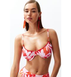 Снимка на Trendyol Tropical Patterned Balcony Embroidered Bikini Top