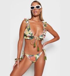 Снимка на Trendyol Tropical Patterned Triangle Frilly Bikini Set