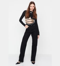 Снимка на Trendyol X Sagaza Studio Черни дънки с широк крак