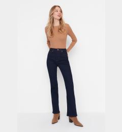 Снимка на Trendyol тъмно синьо висока талия Bootcut дънки