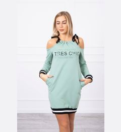 Снимка на Tres Chic Dress Dark Mint