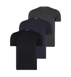 Снимка на TRIPLE SET T8569 DEWBERRY BIKE COLLAR MEN'S T-SHIRT-BLACK-NAVY BLUE-ANTHRACITE