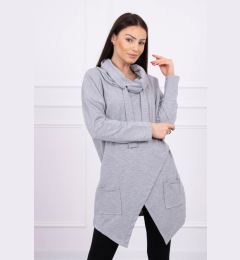 Снимка на Tunic with a clutch on the front Oversize gray