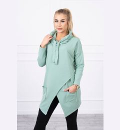 Снимка на Tunic with clutch front Oversize dark mint