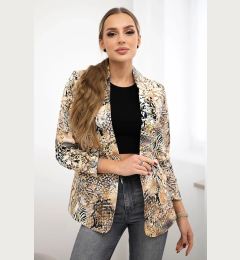 Снимка на Turecki Cotton jacket with a colorful print beige
