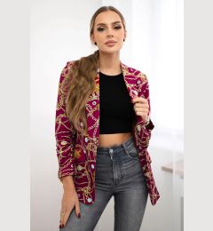 Снимка на Turecki Cotton jacket with a colorful print dark purple