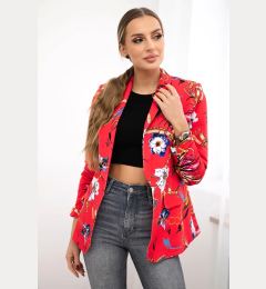 Снимка на Turecki Cotton jacket with a colorful print raspberry