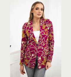 Снимка на Turecki Printed cotton jacket with a button dark purple