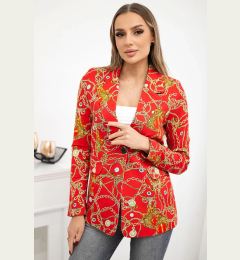 Снимка на Turecki Printed cotton jacket with a button red