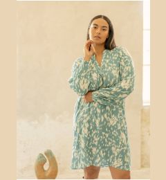 Снимка на Turquoise-white women's patterned dress Fransa - Women's