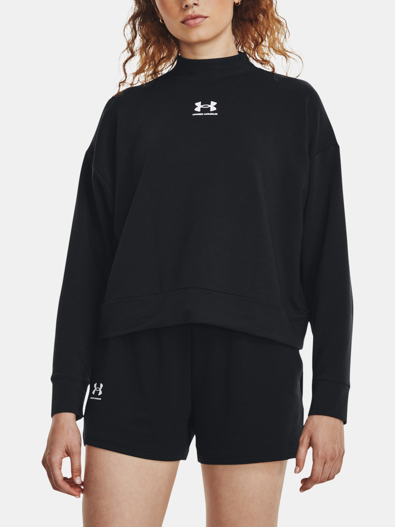 Снимка на Under Armour Sweatshirt UA Rival Terry Mock Crew-BLK - Women