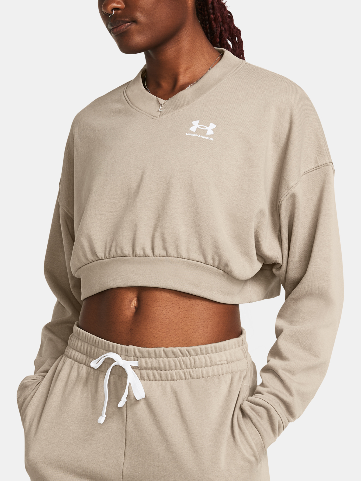 Снимка на Under Armour Sweatshirt UA Rival Terry OS Crop Crw-BRN - Women