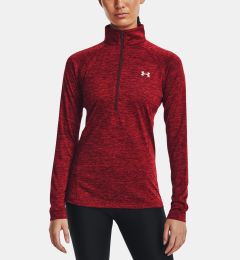 Снимка на Under Armour T-Shirt Tech 1/2 Zipper - Twist-RED - Women