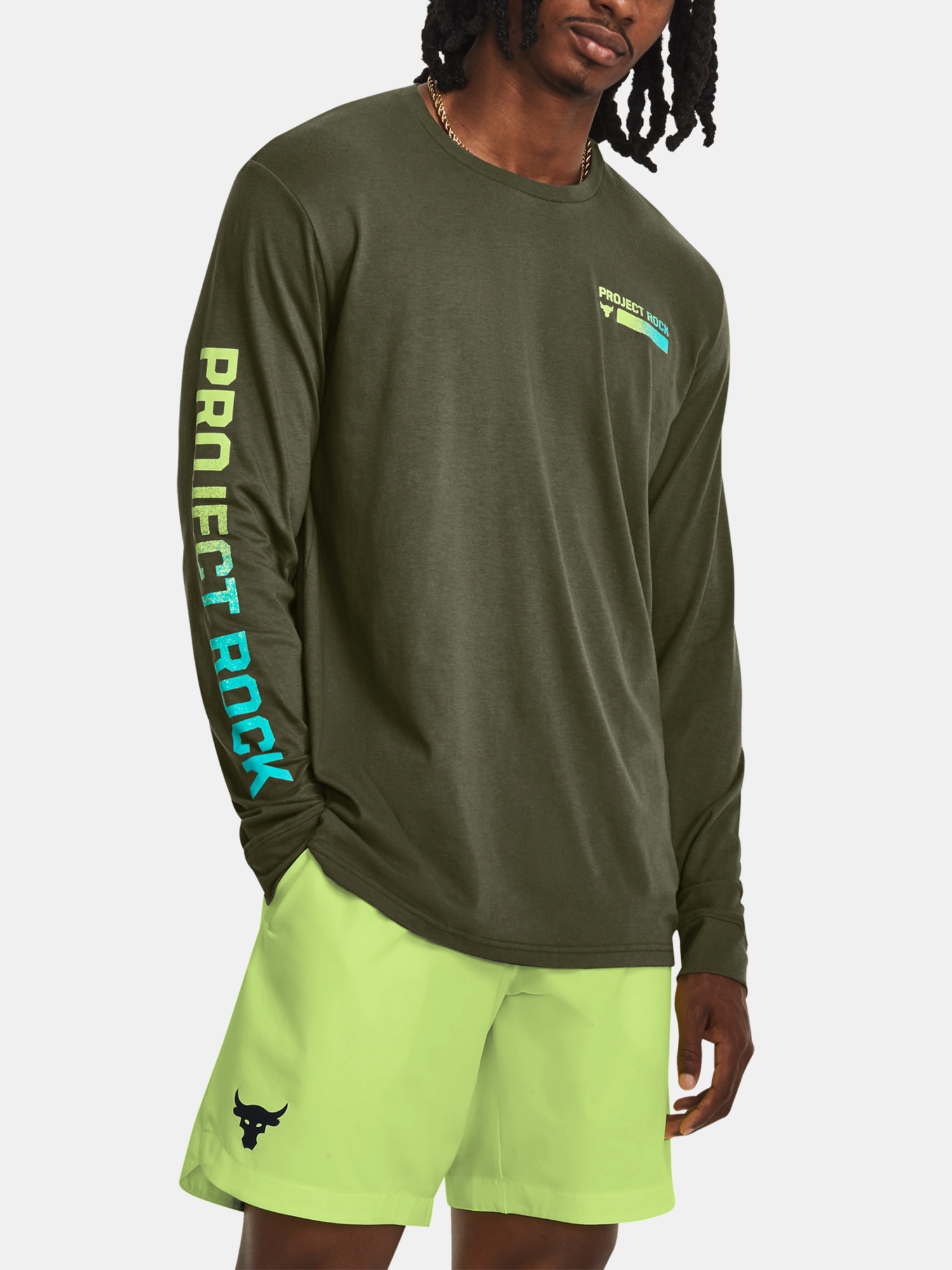 Снимка на Under Armour T-shirt UA PJT ROCK BRAHMA LS-GRN - Men's