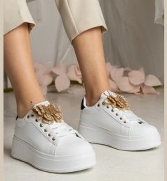 Снимка на UR/CEO Black and white sneakers adorned with a butterfly with rhinestones Kariba