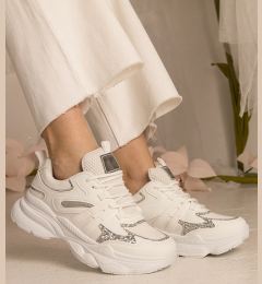 Снимка на UR/CEO White women's sports sneakers with glitter Maleda