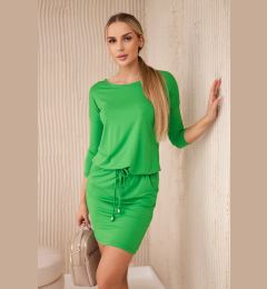 Снимка на Viscose dress with waist tie light green