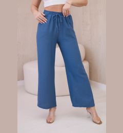 Снимка на Viscose wide denim trousers