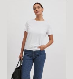 Снимка на White basic T-shirt VILA Modala - Women