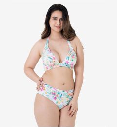 Снимка на White floral Swimwear Upper Upper DORINA Koro Island - Women