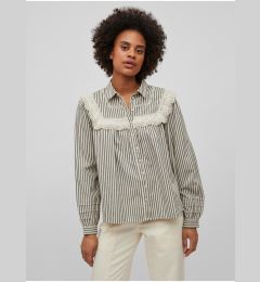 Снимка на White-gray women's striped blouse VILA Shenas - Women's