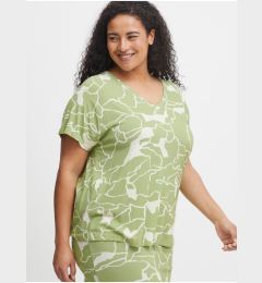 Снимка на White-green women's patterned T-shirt Fransa - Women