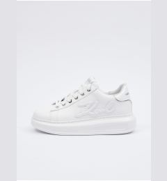 Снимка на White leather women's sneakers KARL LAGERFELD - Women's