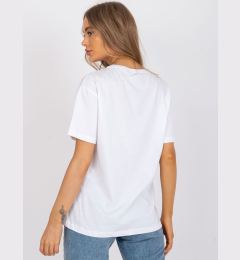 Снимка на White loose T-shirt with appliqué and print