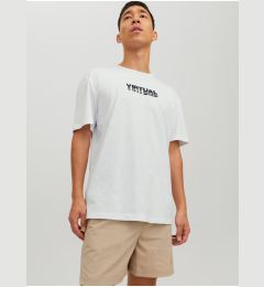 Снимка на White Men's T-Shirt with print on the back Jack & Jones Digit - Men
