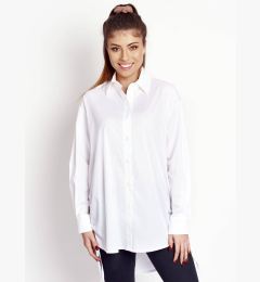 Снимка на White oversize shirt drawstringed sides LeMonada