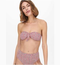 Снимка на White-red floral swimwear upper ONLY Ella - Women