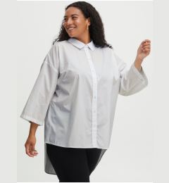Снимка на White shirt with an extended back Fransa - Women's