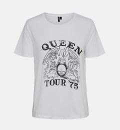 Снимка на White T-shirt with print VERO MODA-Catalina - Women