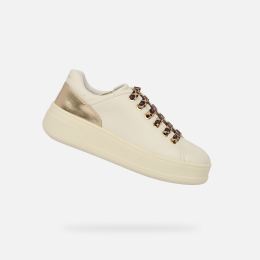 Снимка на White Women's Geox Spherica Ecub-2 Sneakers - Women's