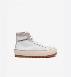 Снимка на White Women's Leather Ankle Sneakers Diesel Principia - Ladies