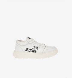 Снимка на White Women's Leather Sneakers Love Moschino - Women