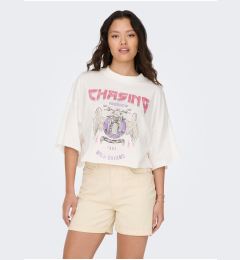 Снимка на White Women's Oversize T-Shirt ONLY Lucy - Women
