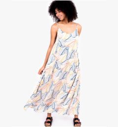 Снимка на White Women's Patterned Long Dress on Straps Brakeburn - Women
