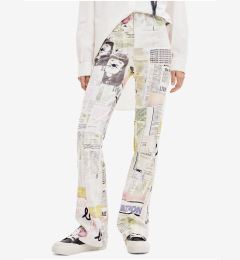 Снимка на White women's patterned trousers Desigual Nicole - Women's