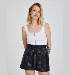 Снимка на White Women's Ribbed Tank Top with TALLY Closure WEiJL - Women