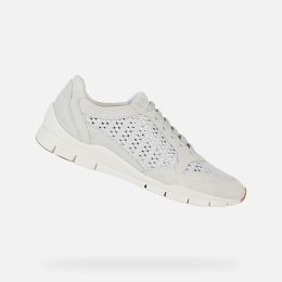 Снимка на White women's sneakers Geox Sukie - Women's