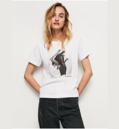 Снимка на White Women's T-Shirt Pepe Jeans Sonya - Women