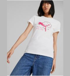 Снимка на White women's T-shirt Puma Graphics Valentine - Women's