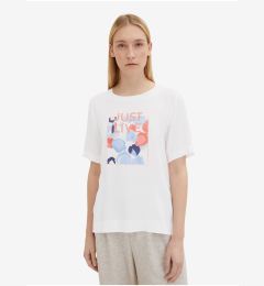 Снимка на White women's t-shirt Tom Tailor - Women's