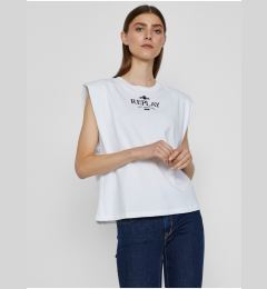 Снимка на White women's T-shirt with Replay print - Women