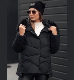 Снимка на Women&#039;s winter jacket FIXMIX quilted with hood black Dstreet