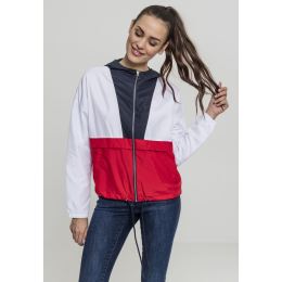 Снимка на Women's 3-Tone Oversize Windbreaker Dark Blue/White/Fiery Red